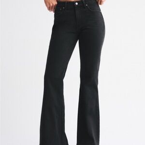 Abercrombie & Fitch Black High-Rise Flare Jeans